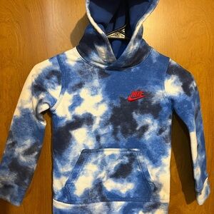 Nike Kids Blue and White Hoodie